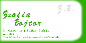 zsofia bojtor business card